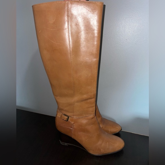 Ralph Lauren Cognac Leather Boots - Picture 2 of 8